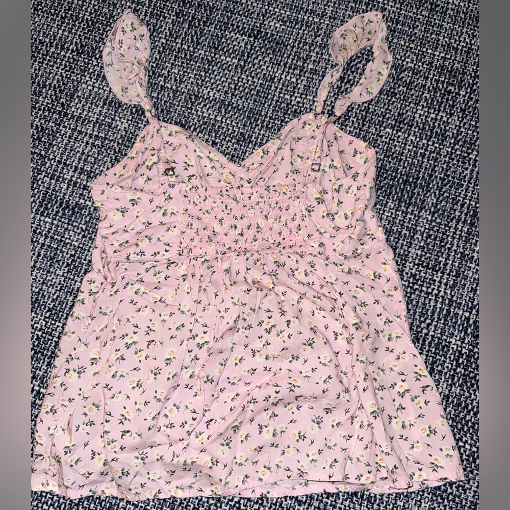 Abercrombie & Fitch Light Pink Floral Tank Top - Picture 2 of 3